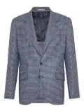 Brunello Cucinelli dogtooth blazer - Blue