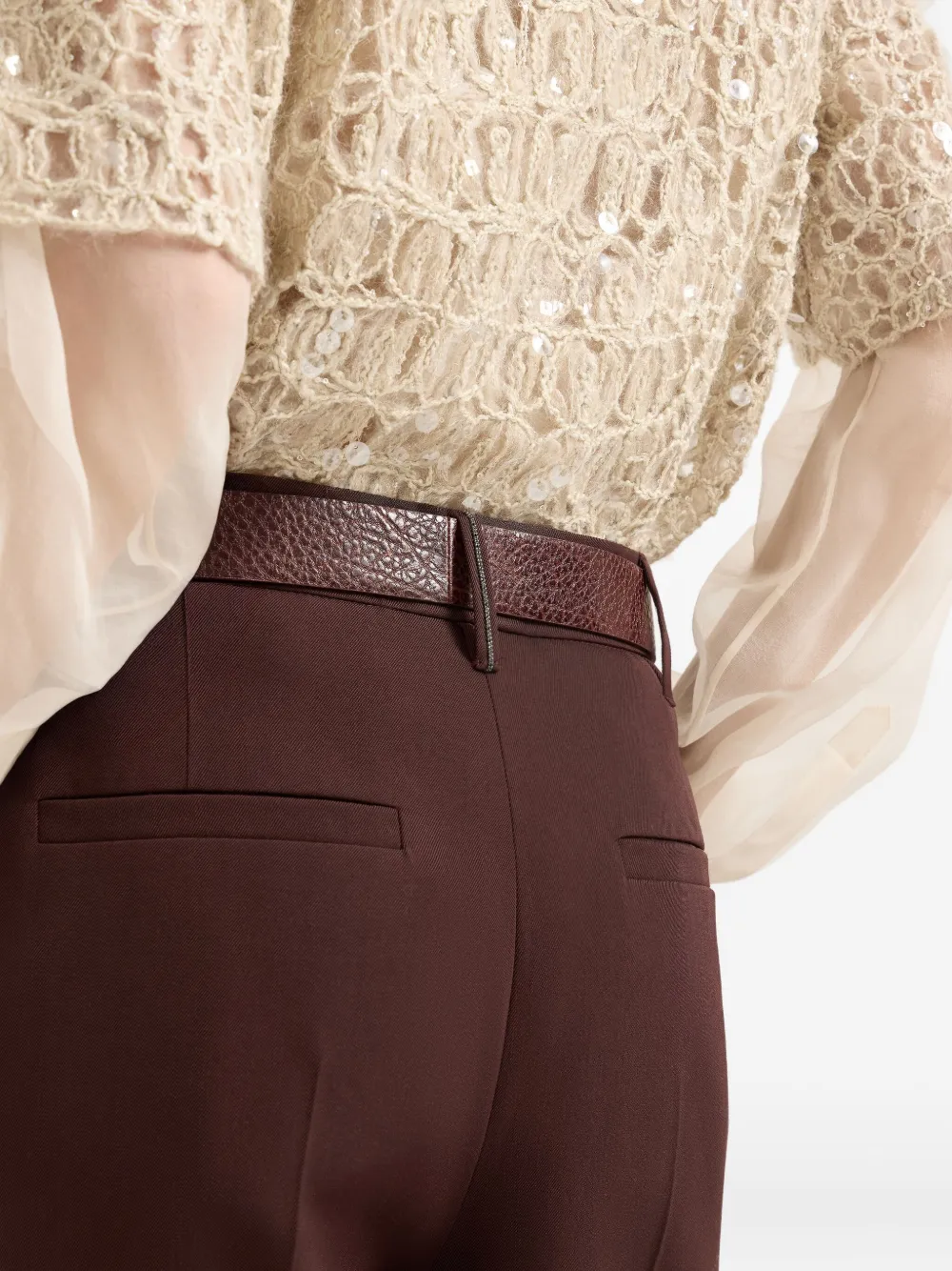 Brunello Cucinelli pleated-details trousers Rood