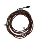 Brunello Cucinelli crystal-embellished wrap bracelet - Brown