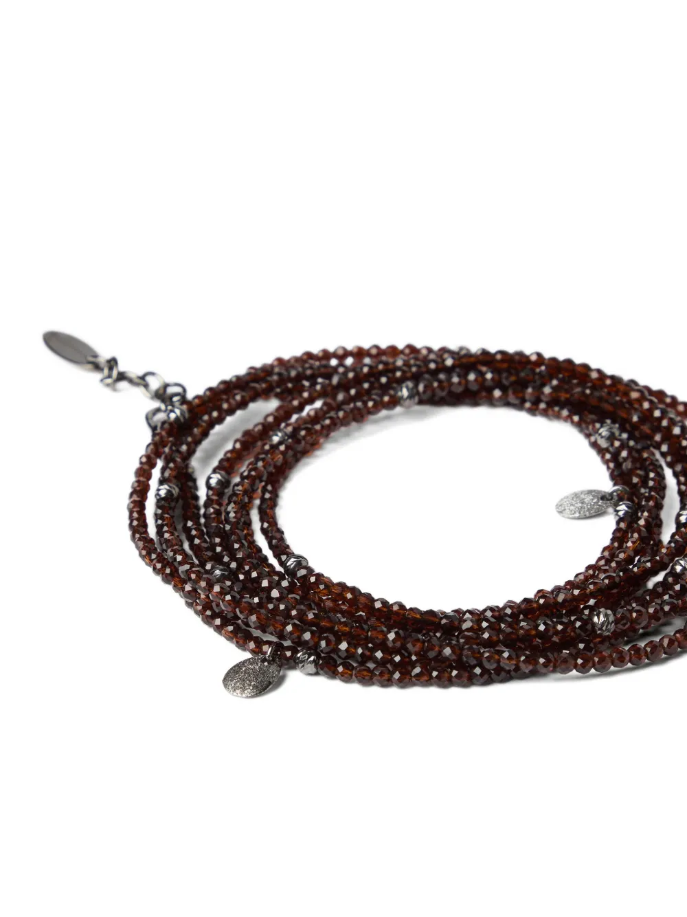 Brunello Cucinelli Crystal-embellished Wrap Bracelet In Brown