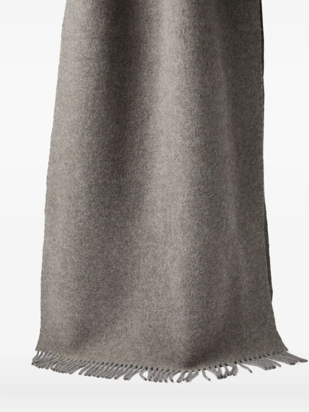 Brunello Cucinelli Hooded Fringed Poncho In Gray