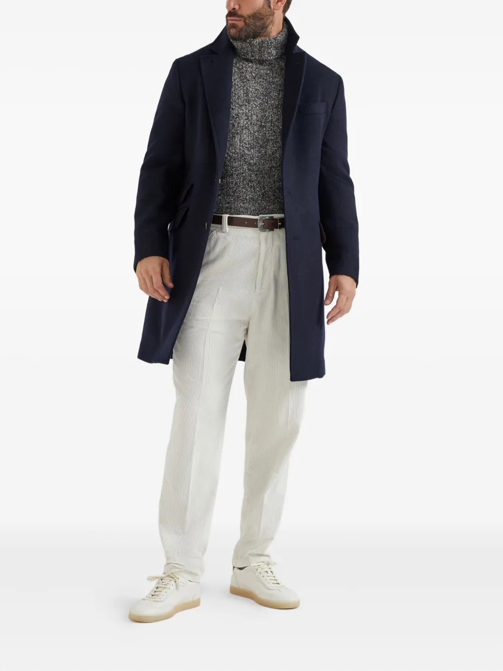 Brunello Cucinelli Getailleerde jas Blauw