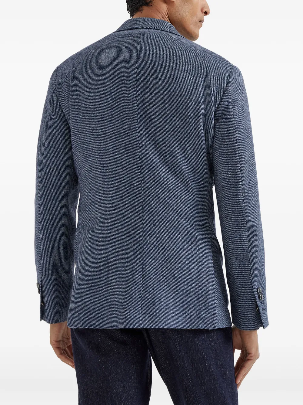 Brunello Cucinelli Cavallo blazer van wolblend Blauw