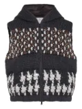 Brunello Cucinelli sequin-embellished hooded vest - Grey