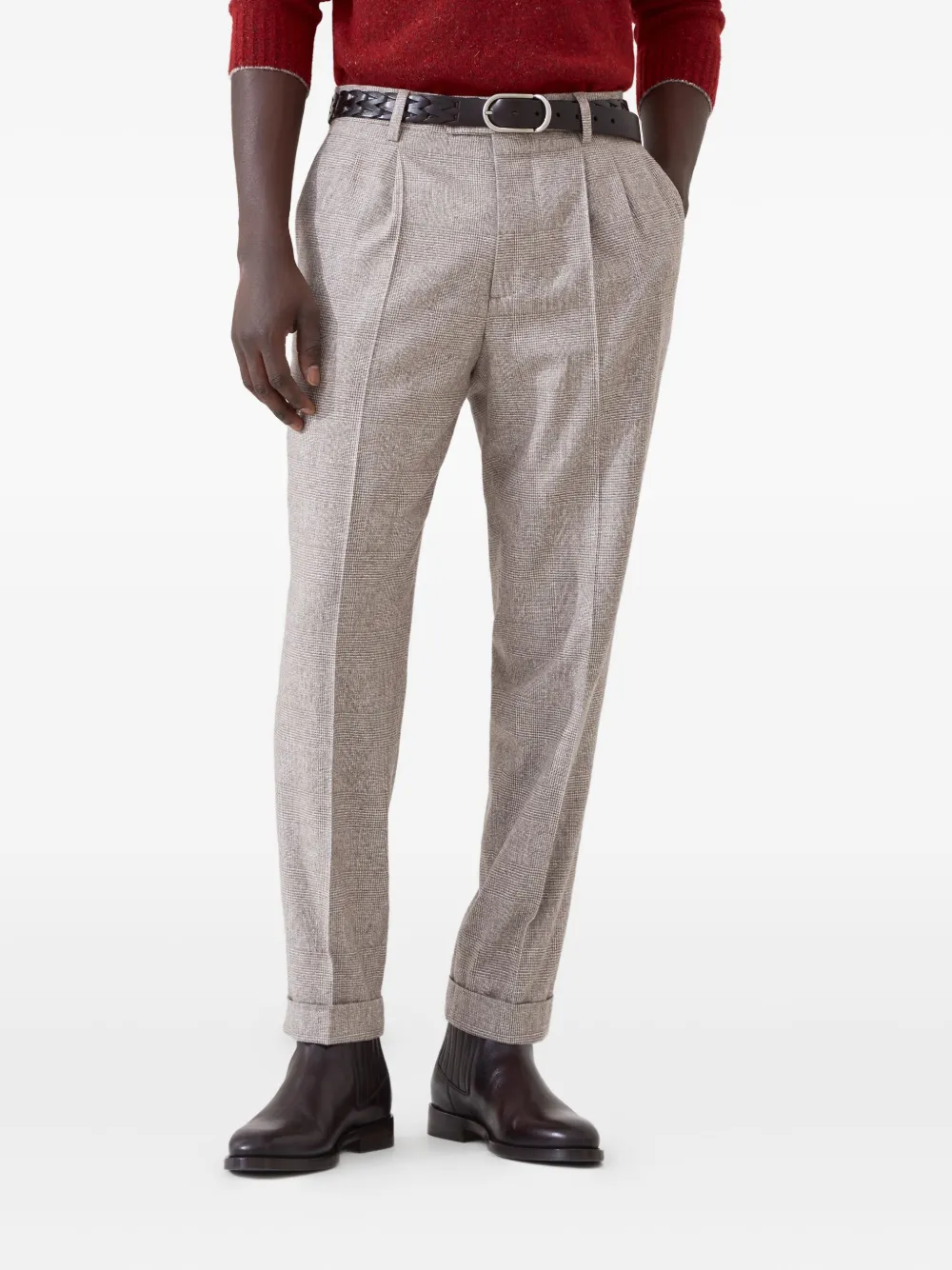 Brunello Cucinelli Geplooide pantalon Beige