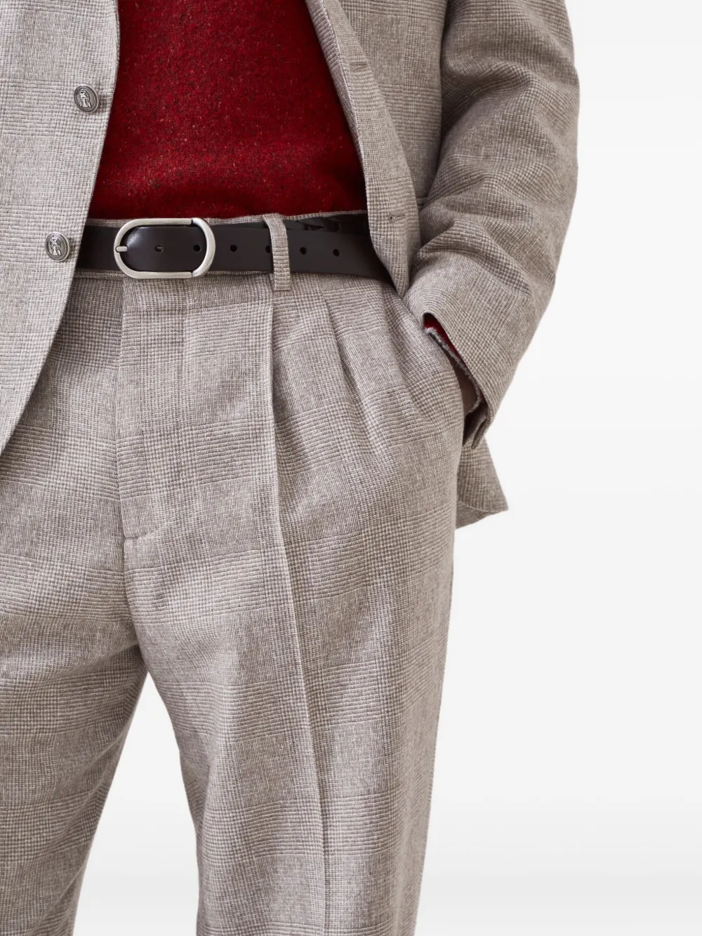 Brunello Cucinelli Geplooide pantalon Beige