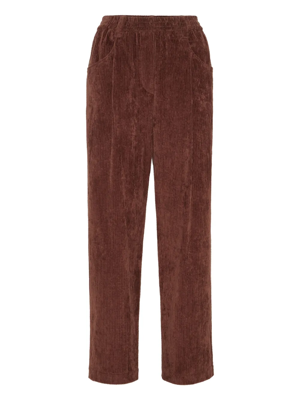 Brunello Cucinelli Ribfluwelen straight broek Bruin