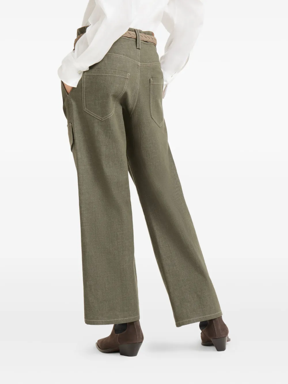 Brunello Cucinelli Broek met cargozak Groen