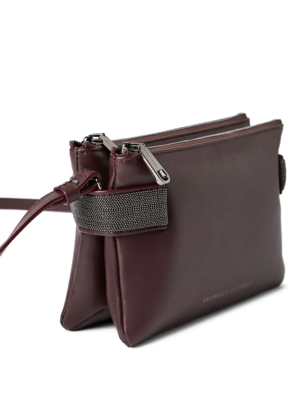 Brunello Cucinelli Essence mini-crossbodytas Rood