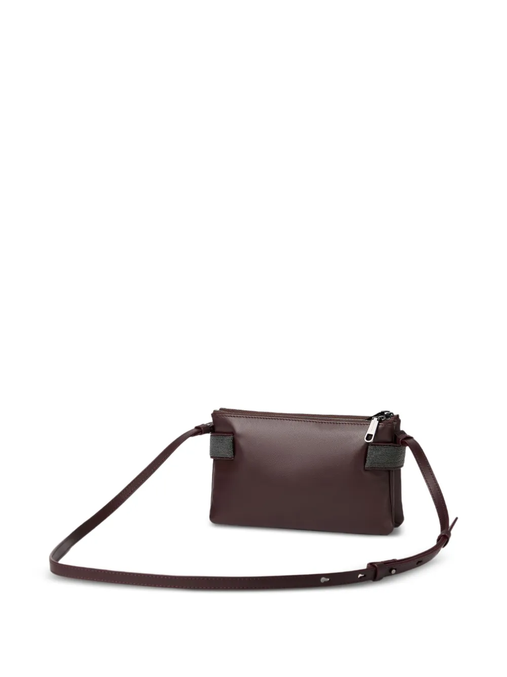 Brunello Cucinelli Essence mini-crossbodytas Rood