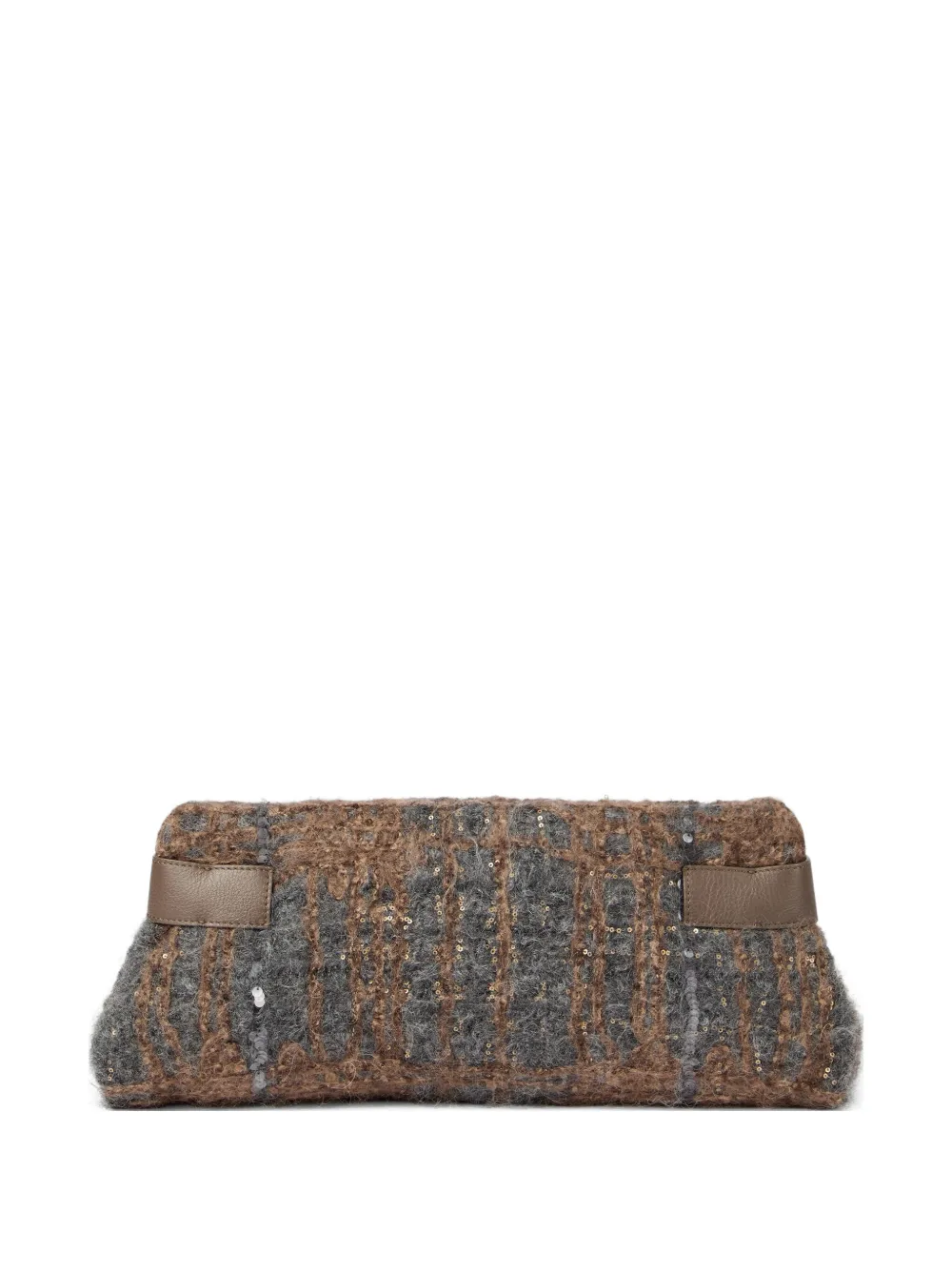 Brunello Cucinelli Essence sequin-embellished clutch bag Bruin