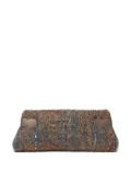 Brunello Cucinelli Essence sequin-embellished clutch bag - Brown