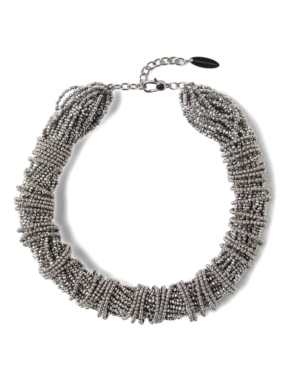Brunello Cucinelli Gemmae beaded twisted necklace | Silver | Image 1