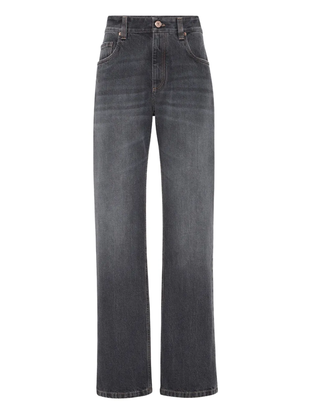 Brunello Cucinelli Jeans With Belt Loops In Gray