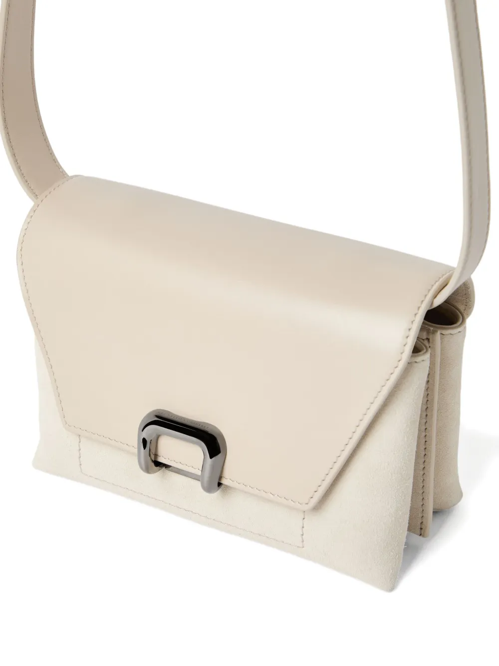 Brunello Cucinelli Kleine Sartorial leren crossbodytas Beige