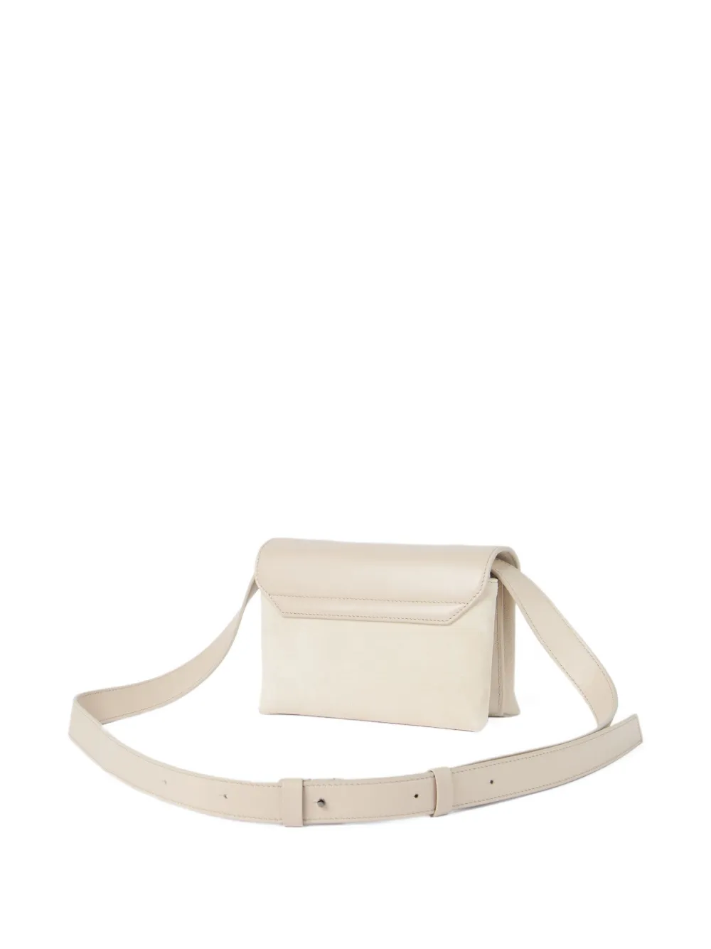 Brunello Cucinelli Kleine Sartorial leren crossbodytas Beige