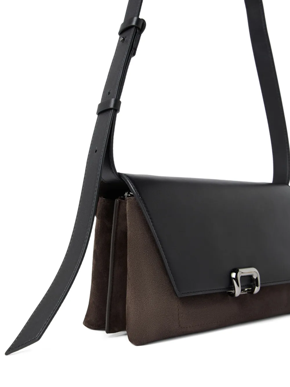 Brunello Cucinelli Suède crossbodytas Bruin