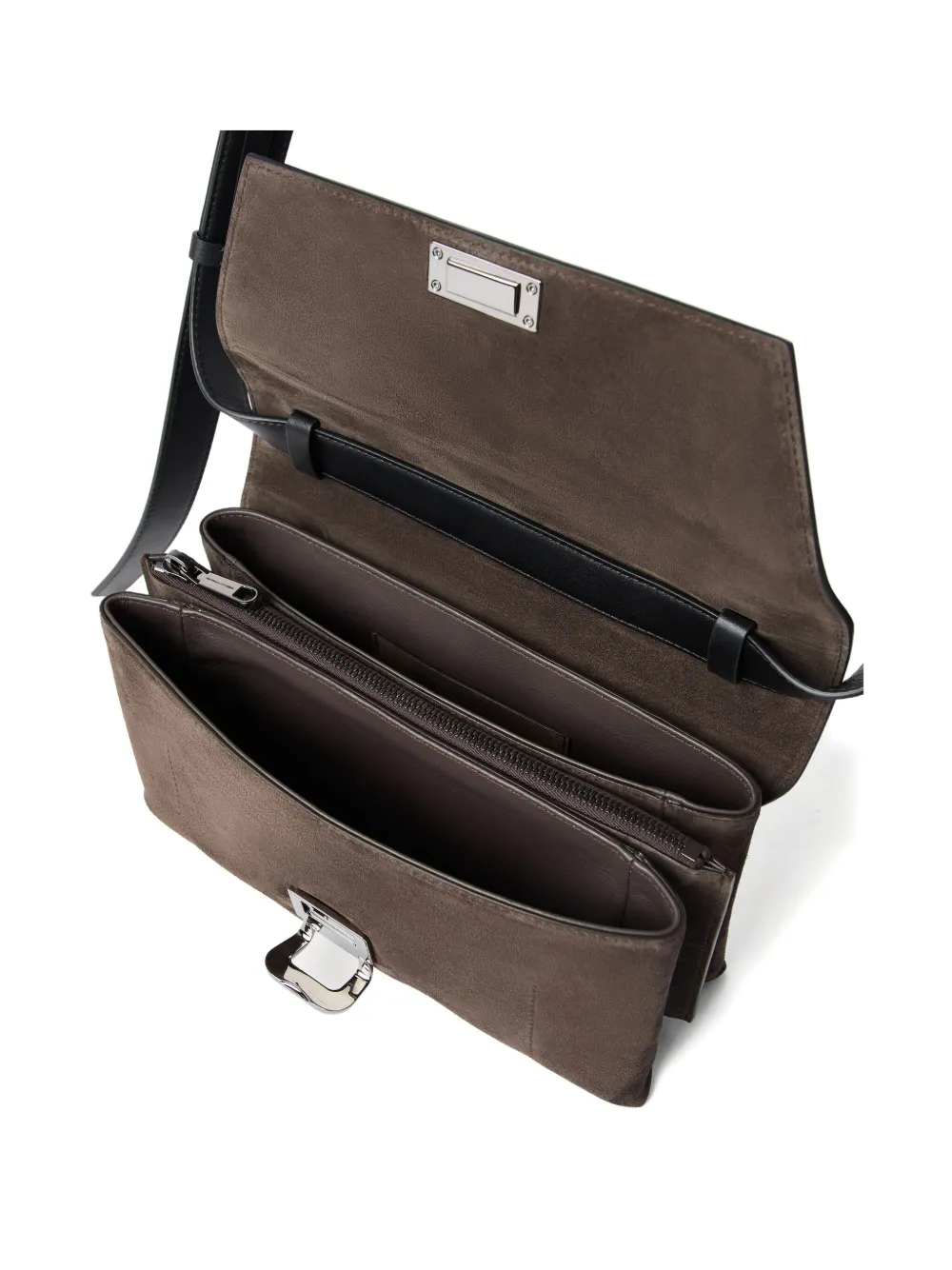 Brunello Cucinelli Suède crossbodytas Bruin