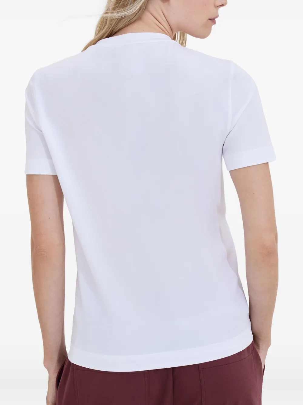 Brunello Cucinelli logo-detail jersey T-shirt Wit
