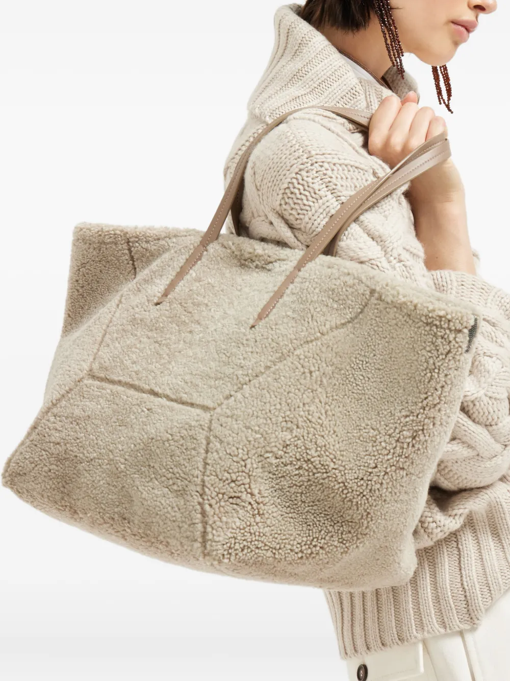 Brunello Cucinelli Lammy shopper - Beige