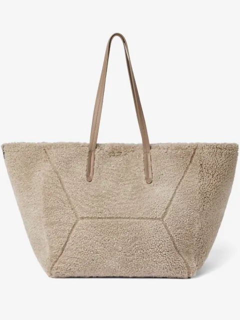 Brunello Cucinelli shearling tote bag