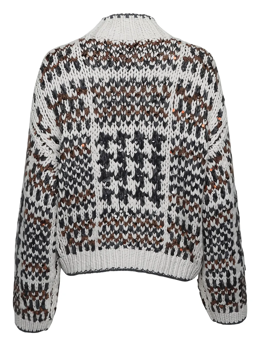 Brunello Cucinelli sequin-embellished patterned sweater | Knitted Sweaters | Image 2