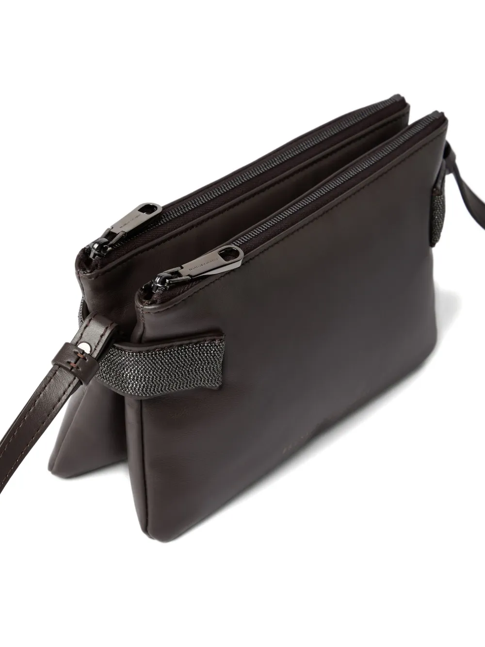 Brunello Cucinelli Mini Essence Cross Body Bag In Brown