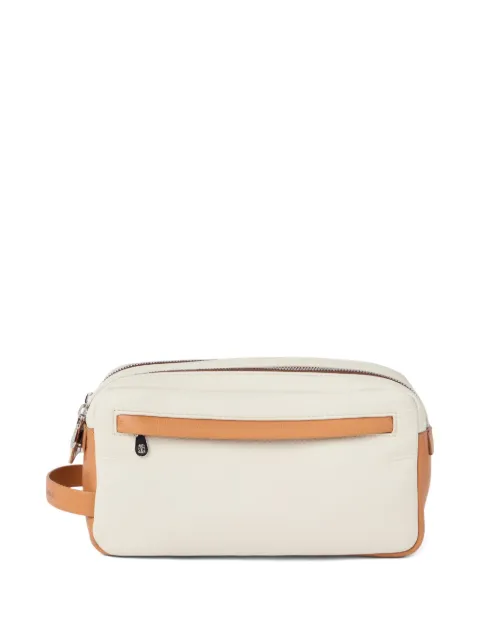 Brunello Cucinelli leather wash bag