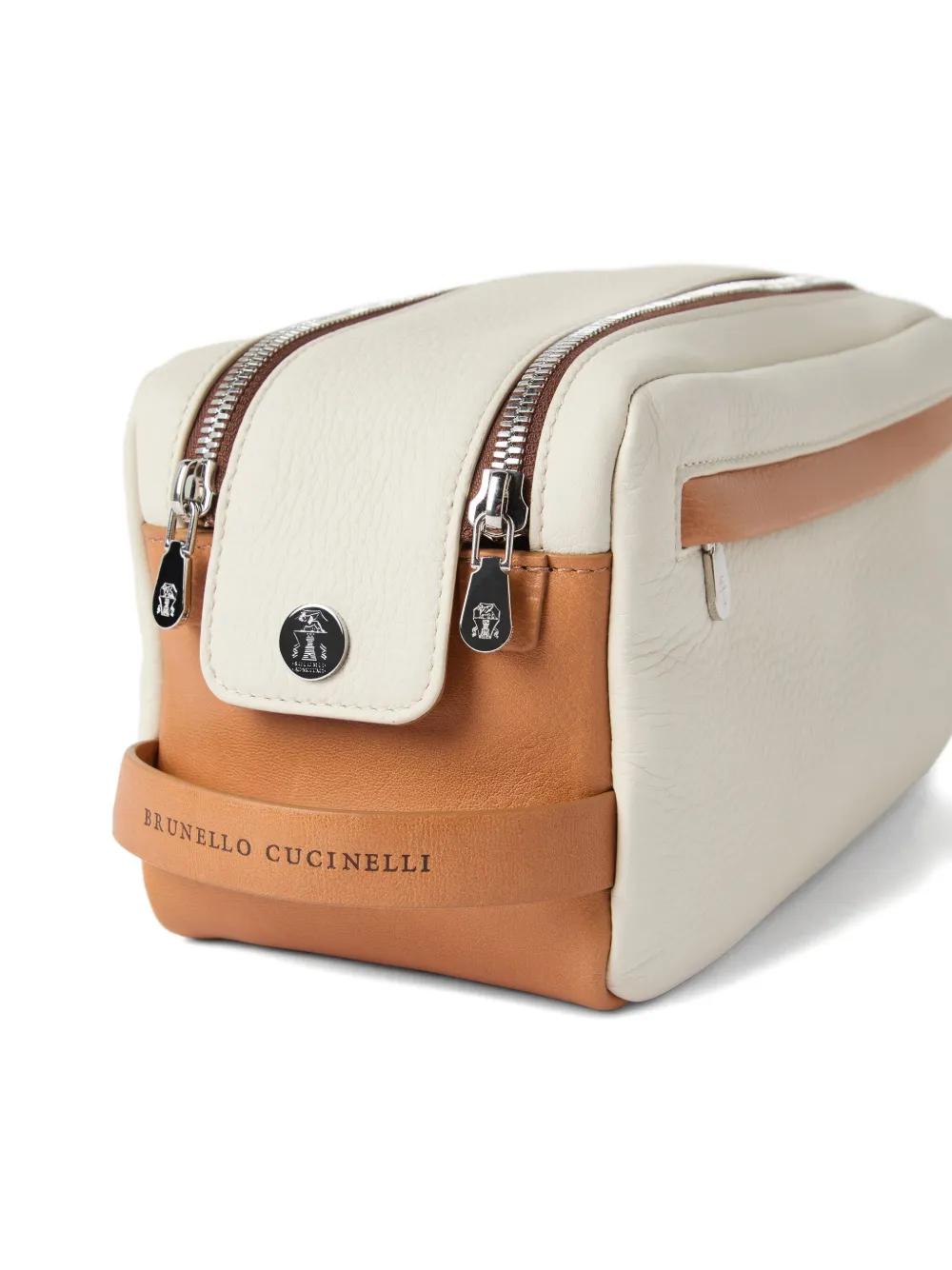 Brunello Cucinelli Cowhide Beauty Case With Double Zipper