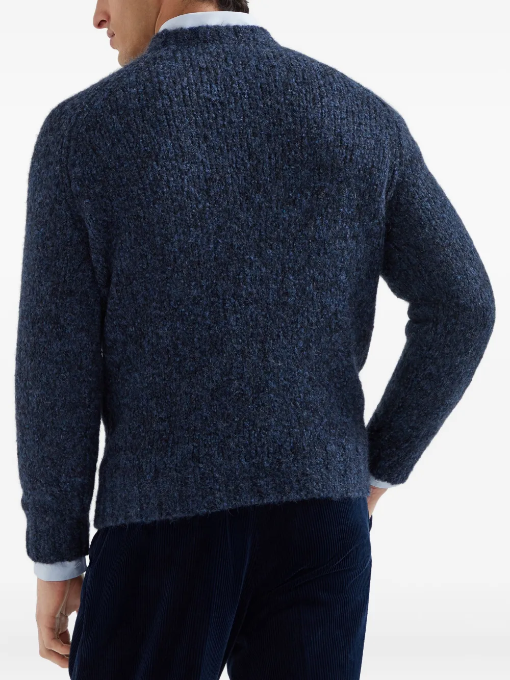 Brunello Cucinelli Geribbelde sweater Blauw