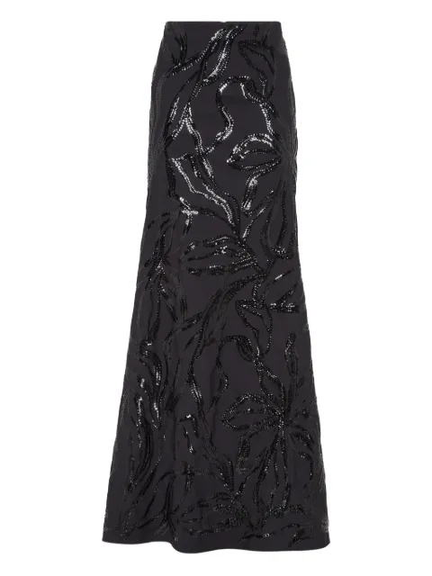 Brunello Cucinelli sequin floral maxi skirt