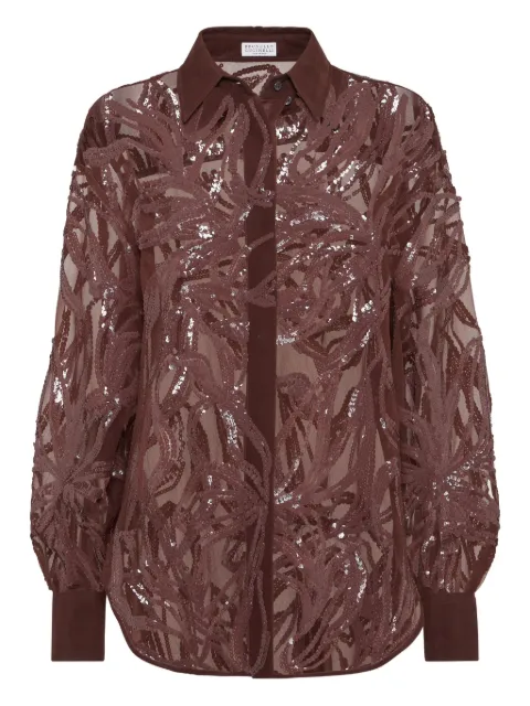 Brunello Cucinelli sequin-embellished shirt