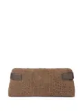 Brunello Cucinelli Essence crocodile-embossed clutch bag - Brown