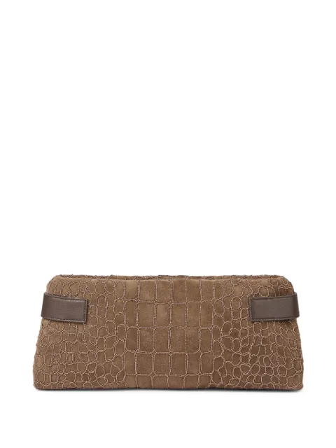 Brunello Cucinelli Essence crocodile-embossed clutch bag