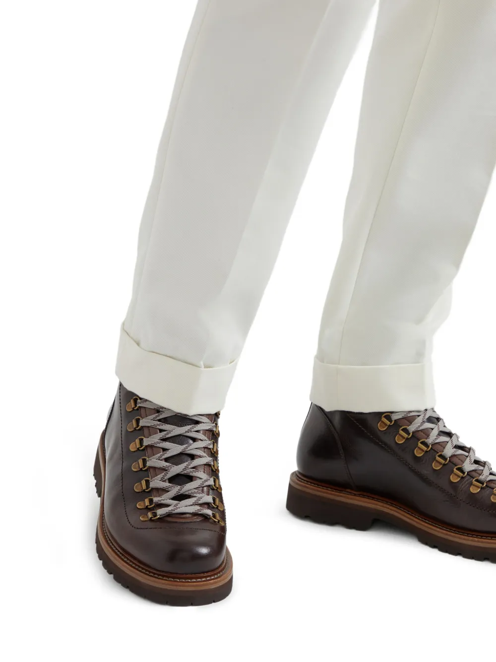 Brunello Cucinelli lace-up hiking boots Bruin