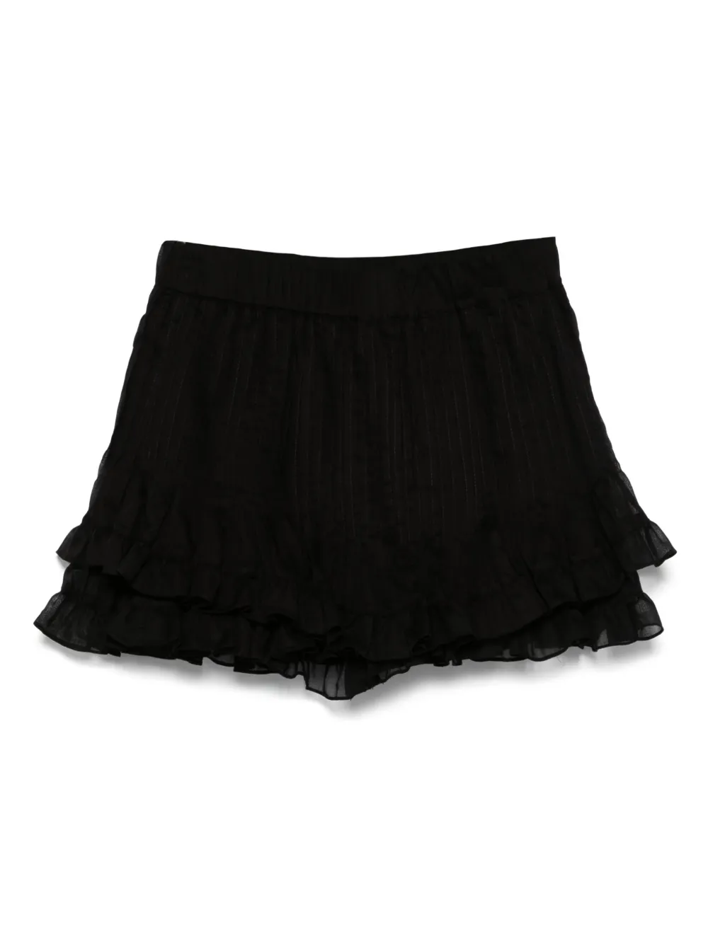 PNK pleated cotton shorts | Black | Image 1