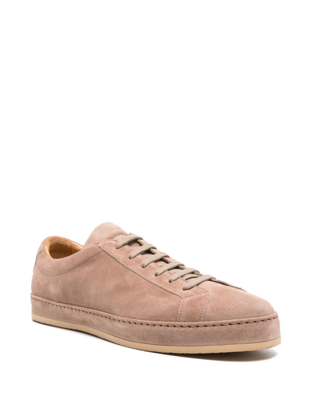 Tagliatore suede lace-up sneakers Brown