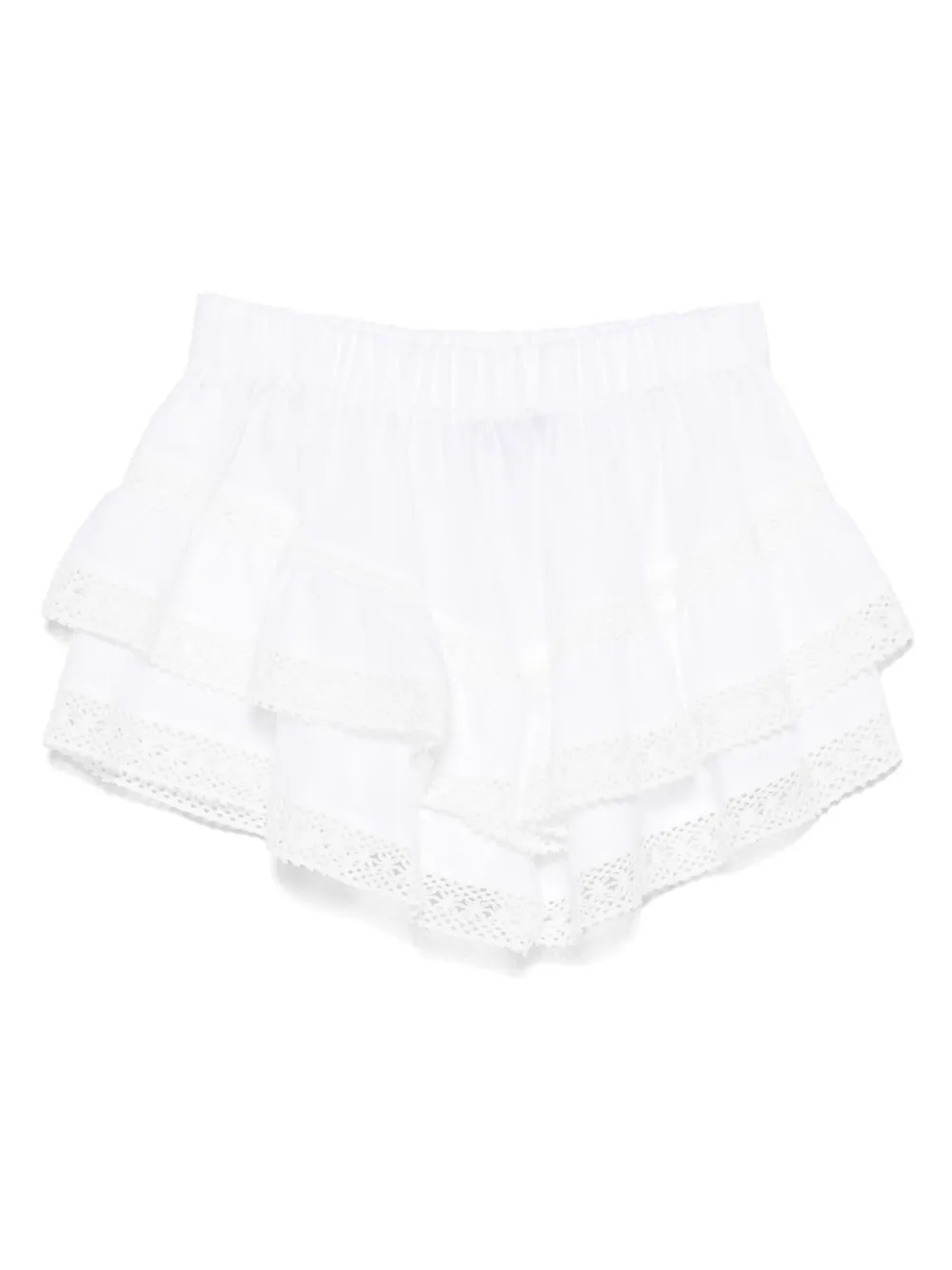 PNK lace-trimmed linen shorts | Short Shorts | Image 2