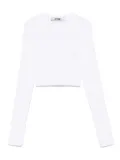 PNK long-sleeved cropped top - White