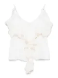 PNK lace-detail cotton top - White