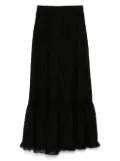 PNK cotton pleated maxi skirt - Black