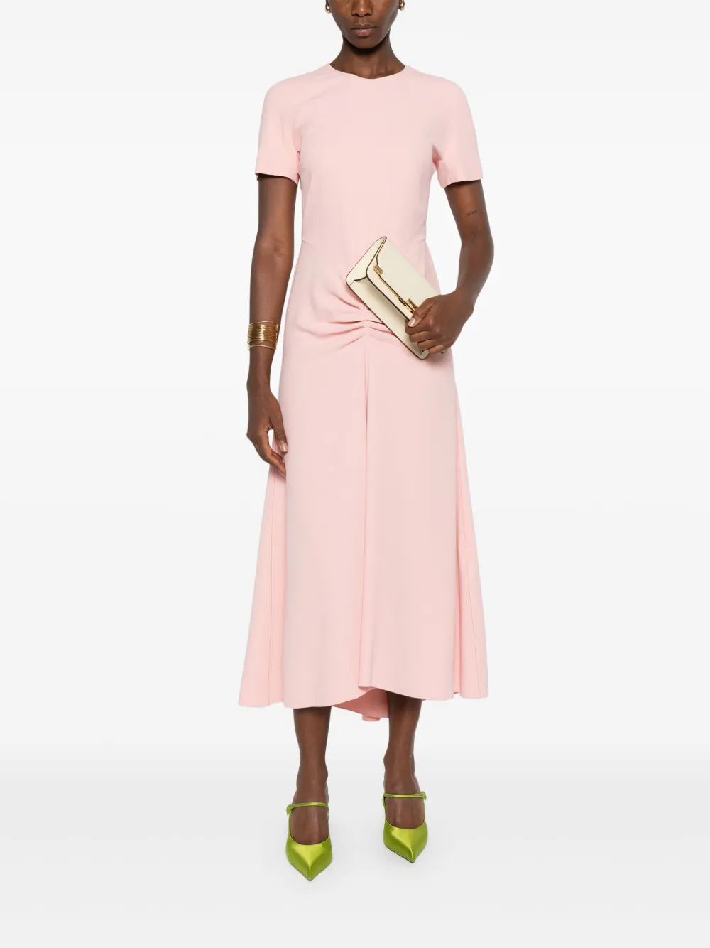 Victoria Beckham 202 leren clutch Beige