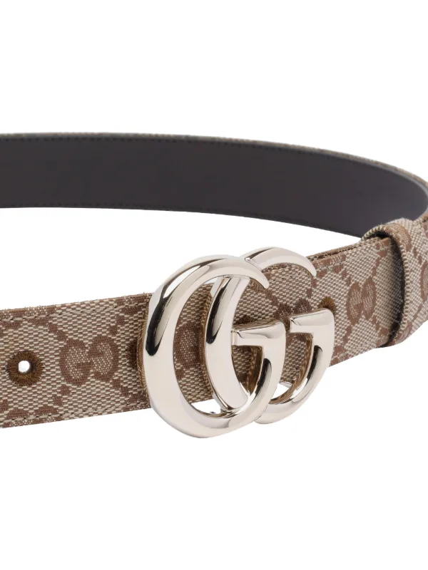 Gucci GG Marmont Buckle Belt | Neutrals | FARFETCH display picture 1