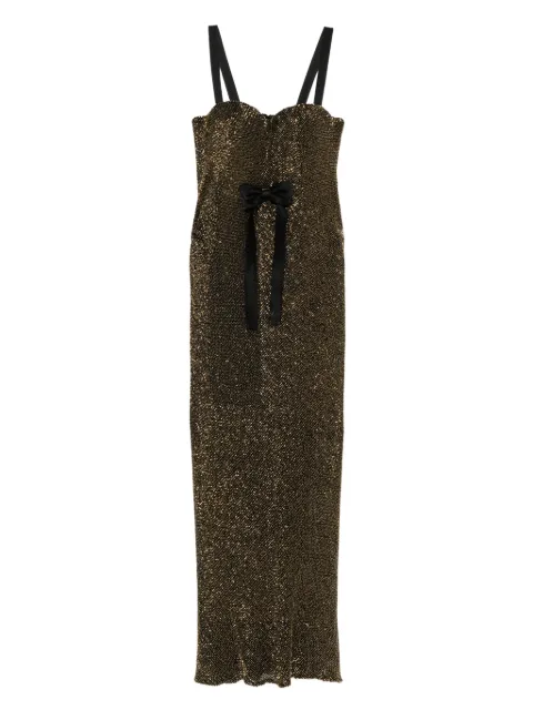 SILK LOVE & LACE sequin silk maxi dress