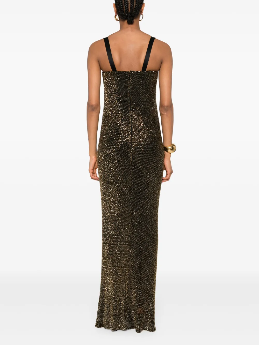 Silk Love & Lace Sequin Silk Maxi Dress