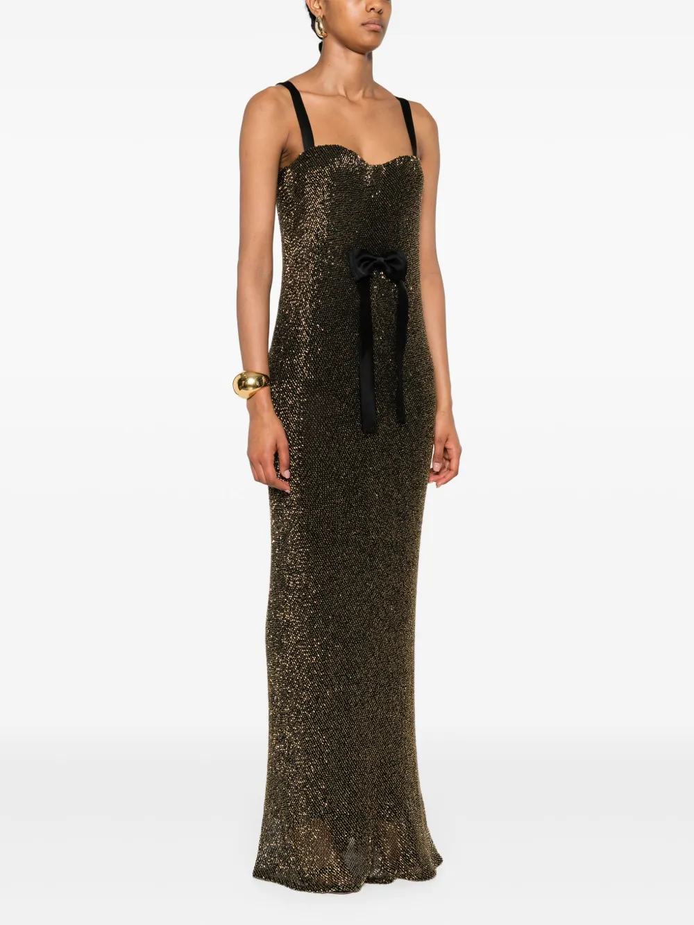 Silk Love & Lace Sequin Silk Maxi Dress