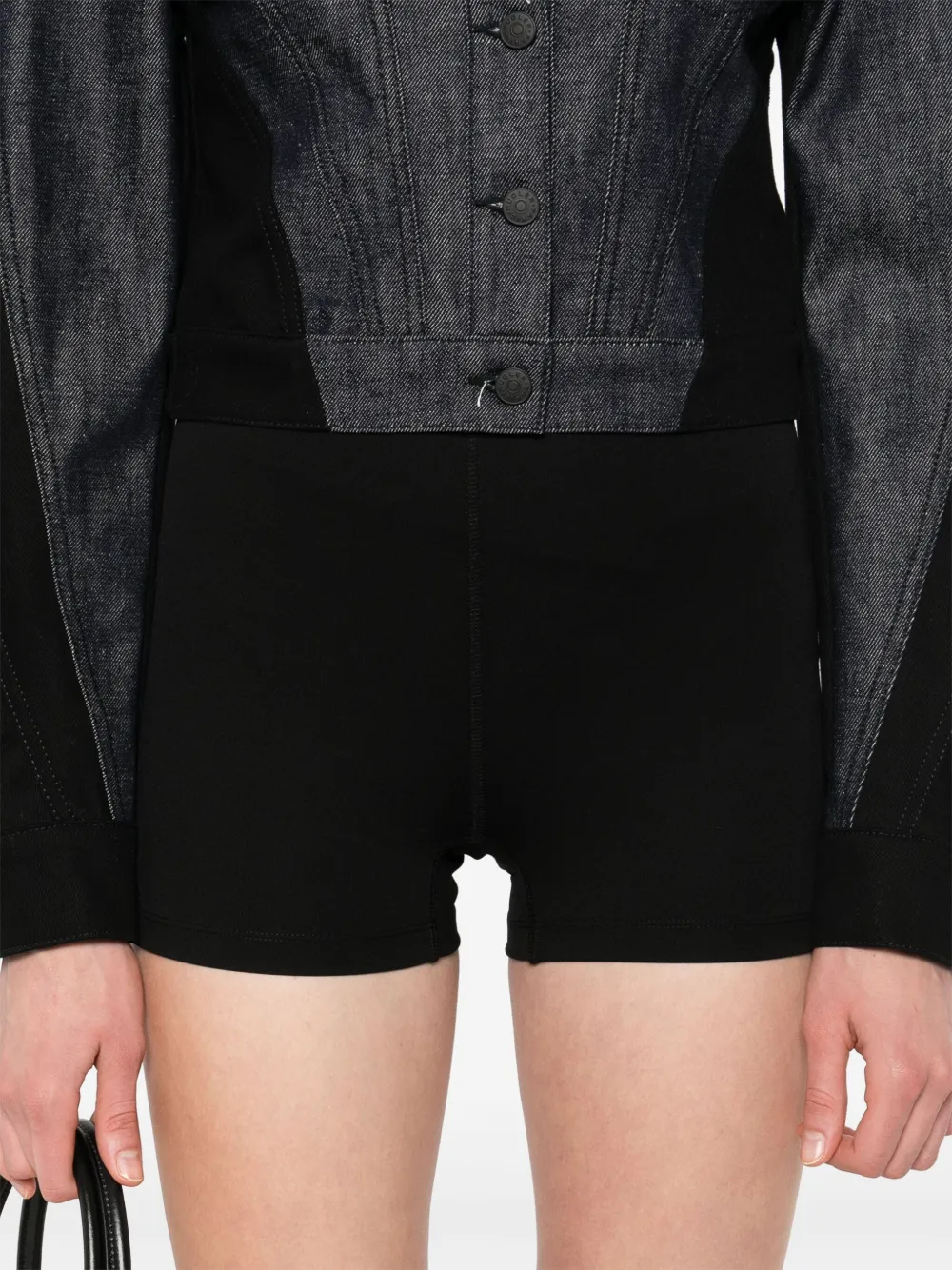 WARDROBE.NYC High waist shorts Zwart