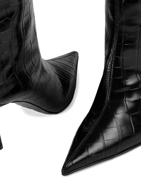 ロングブーツ LE SILLA Black leather Bella boots (4276C080BXPPGLO 001) Le Silla Bella 80mm ロングブーツ | ブラック | FARFETCH JP