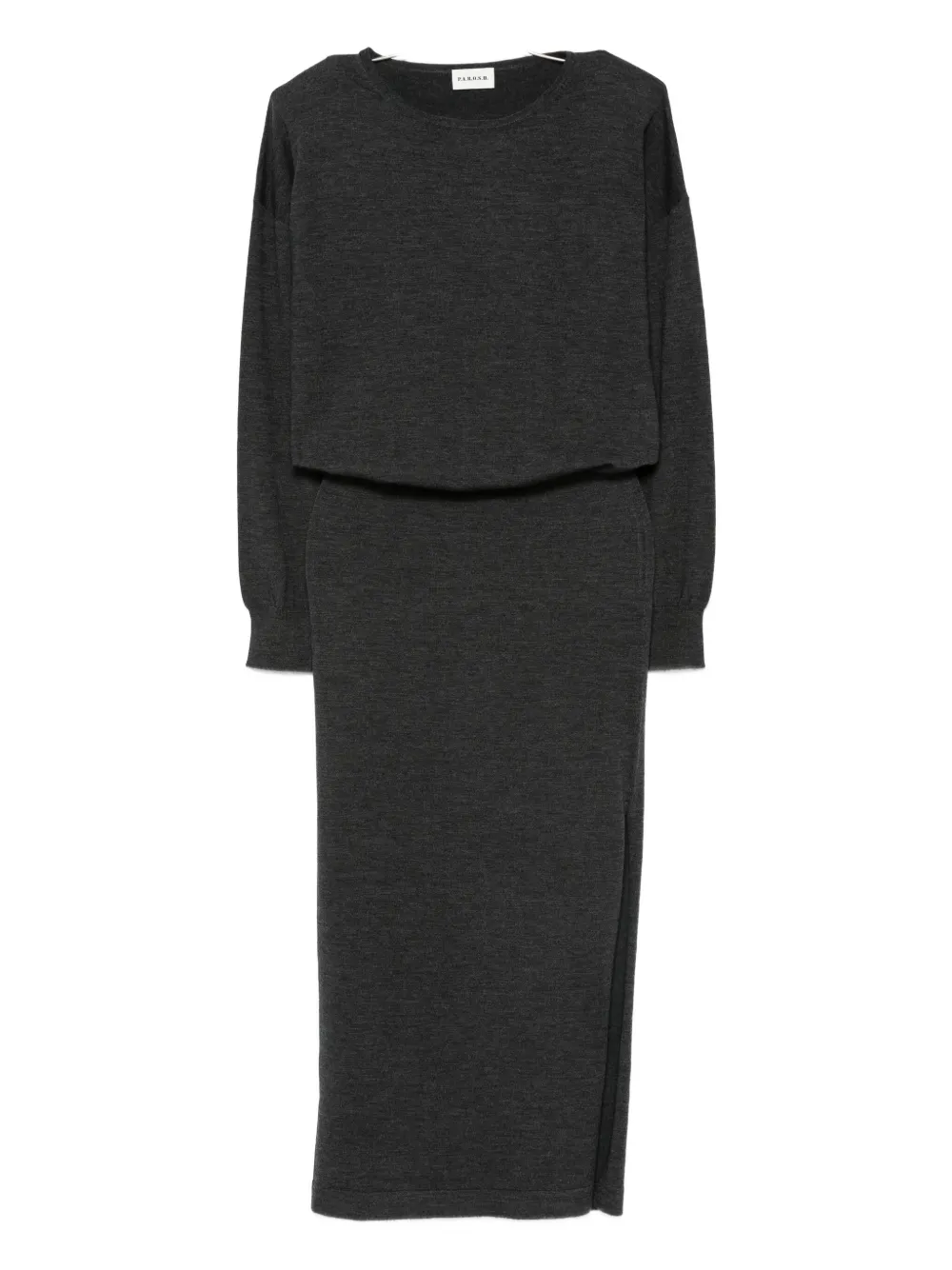 P.a.r.o.s.h Long-sleeve Midi Dress In Black