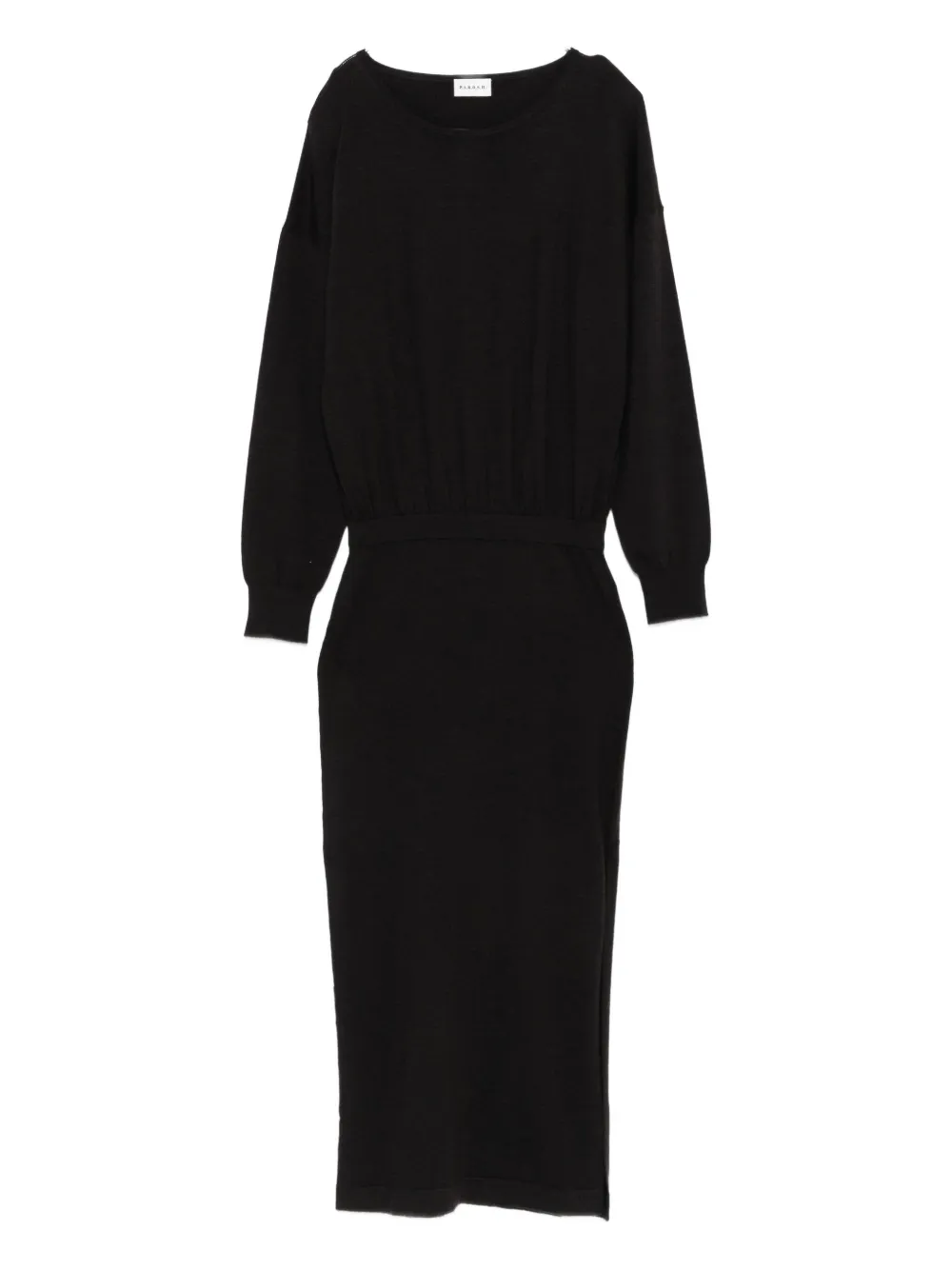 P.a.r.o.s.h Boat-neck Midi Dress In Brown